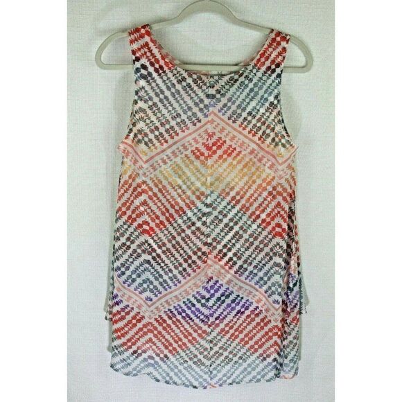 Zac & Rachel M Top Sleeveless Tank Geometric Print - Picture 1 of 5